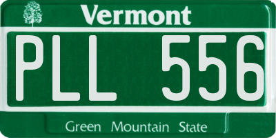 VT license plate PLL556