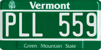 VT license plate PLL559