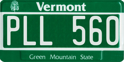 VT license plate PLL560