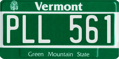 VT license plate PLL561