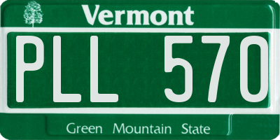 VT license plate PLL570