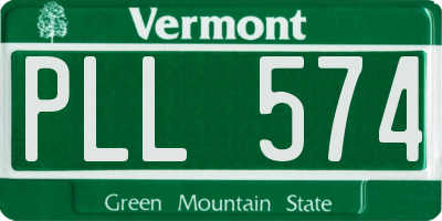 VT license plate PLL574