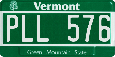 VT license plate PLL576