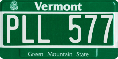VT license plate PLL577