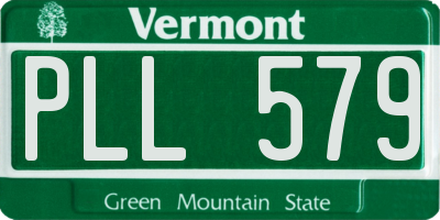 VT license plate PLL579