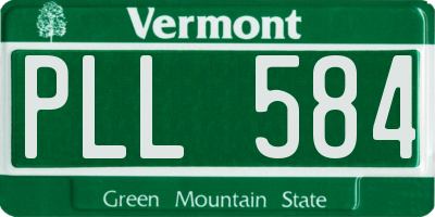 VT license plate PLL584
