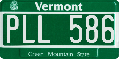 VT license plate PLL586