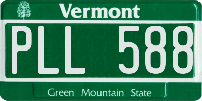 VT license plate PLL588