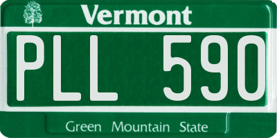 VT license plate PLL590