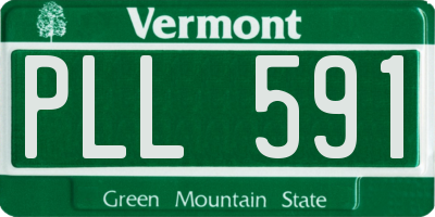 VT license plate PLL591