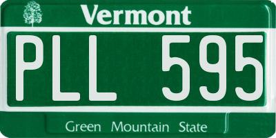 VT license plate PLL595