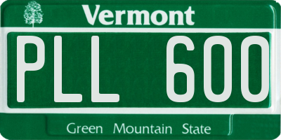 VT license plate PLL600