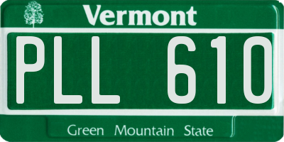 VT license plate PLL610