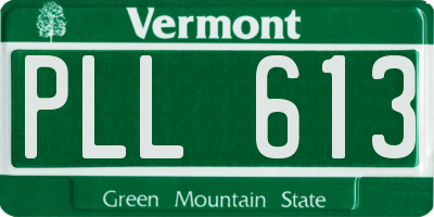 VT license plate PLL613