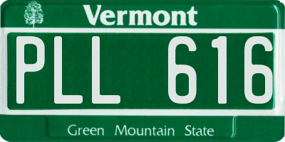 VT license plate PLL616