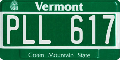 VT license plate PLL617