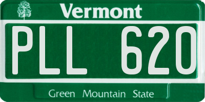 VT license plate PLL620