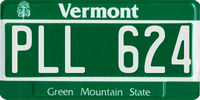 VT license plate PLL624