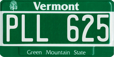 VT license plate PLL625