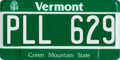 VT license plate PLL629