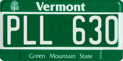 VT license plate PLL630