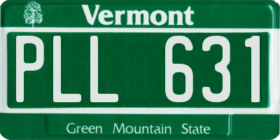 VT license plate PLL631