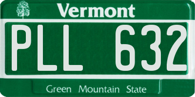VT license plate PLL632