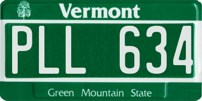 VT license plate PLL634