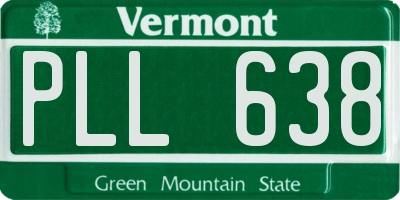 VT license plate PLL638