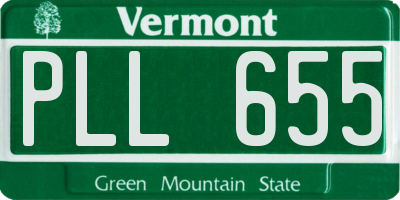 VT license plate PLL655