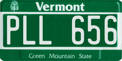 VT license plate PLL656