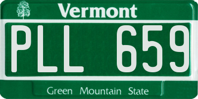 VT license plate PLL659
