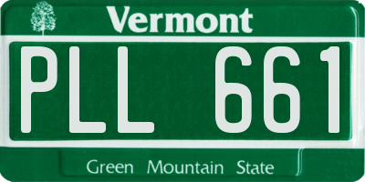 VT license plate PLL661