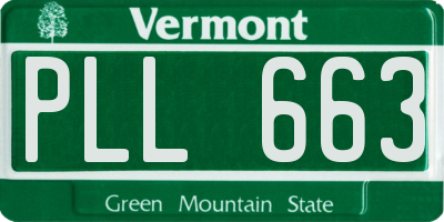 VT license plate PLL663
