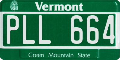 VT license plate PLL664
