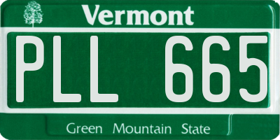 VT license plate PLL665