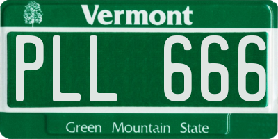 VT license plate PLL666