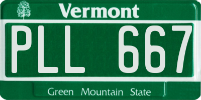 VT license plate PLL667