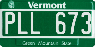 VT license plate PLL673