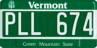 VT license plate PLL674