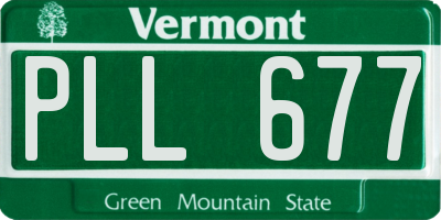 VT license plate PLL677