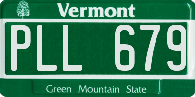 VT license plate PLL679