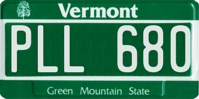 VT license plate PLL680