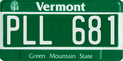 VT license plate PLL681