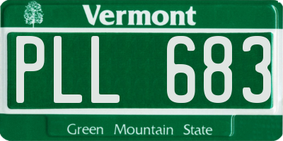 VT license plate PLL683