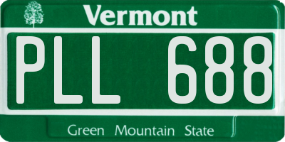 VT license plate PLL688