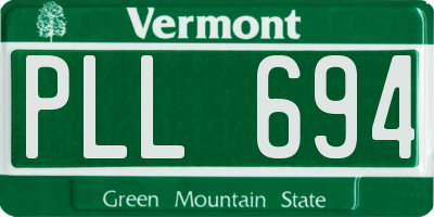 VT license plate PLL694