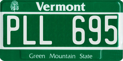 VT license plate PLL695