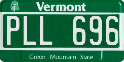 VT license plate PLL696
