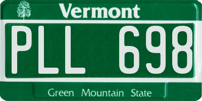 VT license plate PLL698